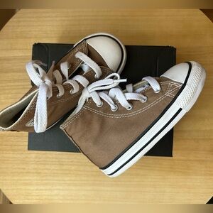 Converse high top tan size 8 toddler